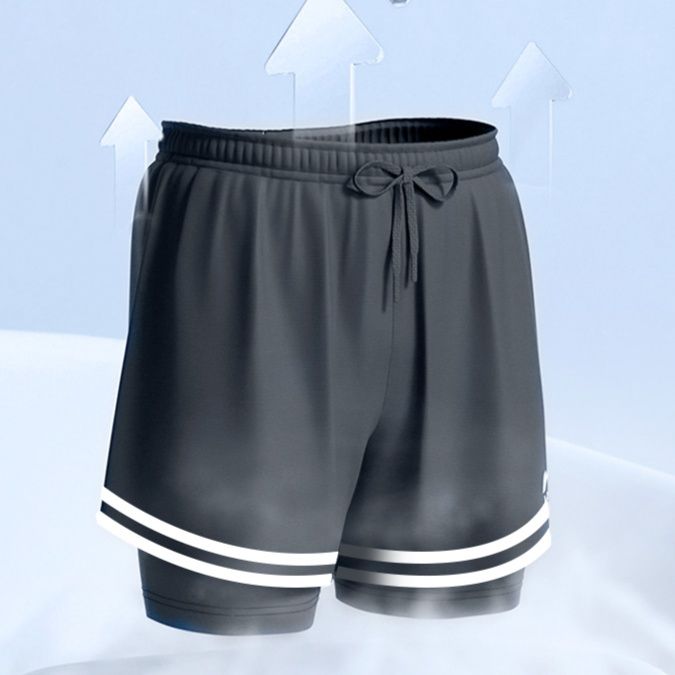 スポーツパンツ 二重構造 速乾ショートパンツ