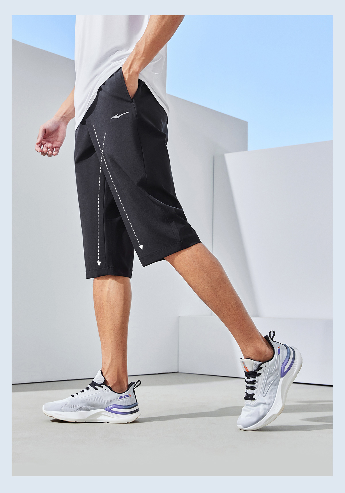 スポーツパンツ 軽快七分丈スポーツショート