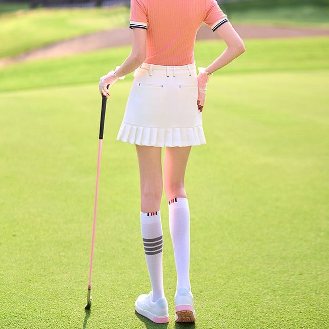 スポーツパンツ プリーツ裾ゴルフ用スポーツスカートパンツ