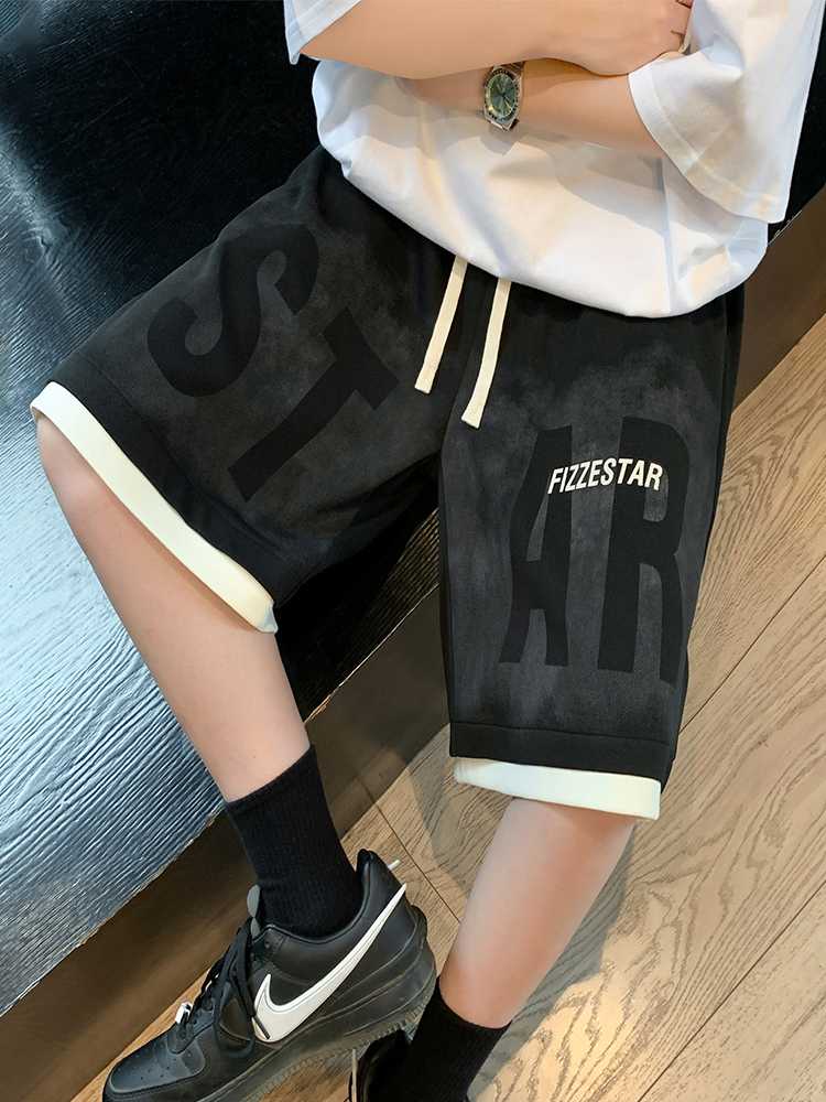 スポーツパンツ スポーツパンツ シンプル大文字装飾ショート