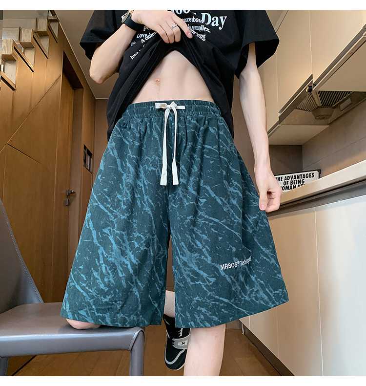 スポーツパンツ 大理石模様ゆったりショート