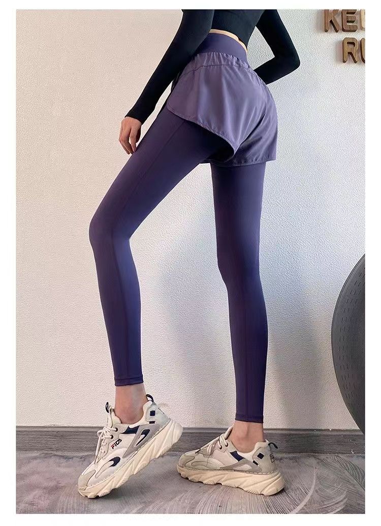 スポーツパンツ 二層式ランニングショートパンツ