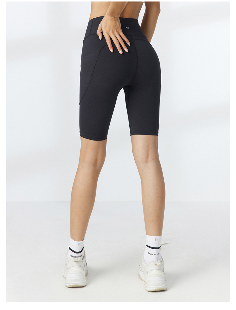 スポーツパンツ ハイウエストフィットショートパンツ