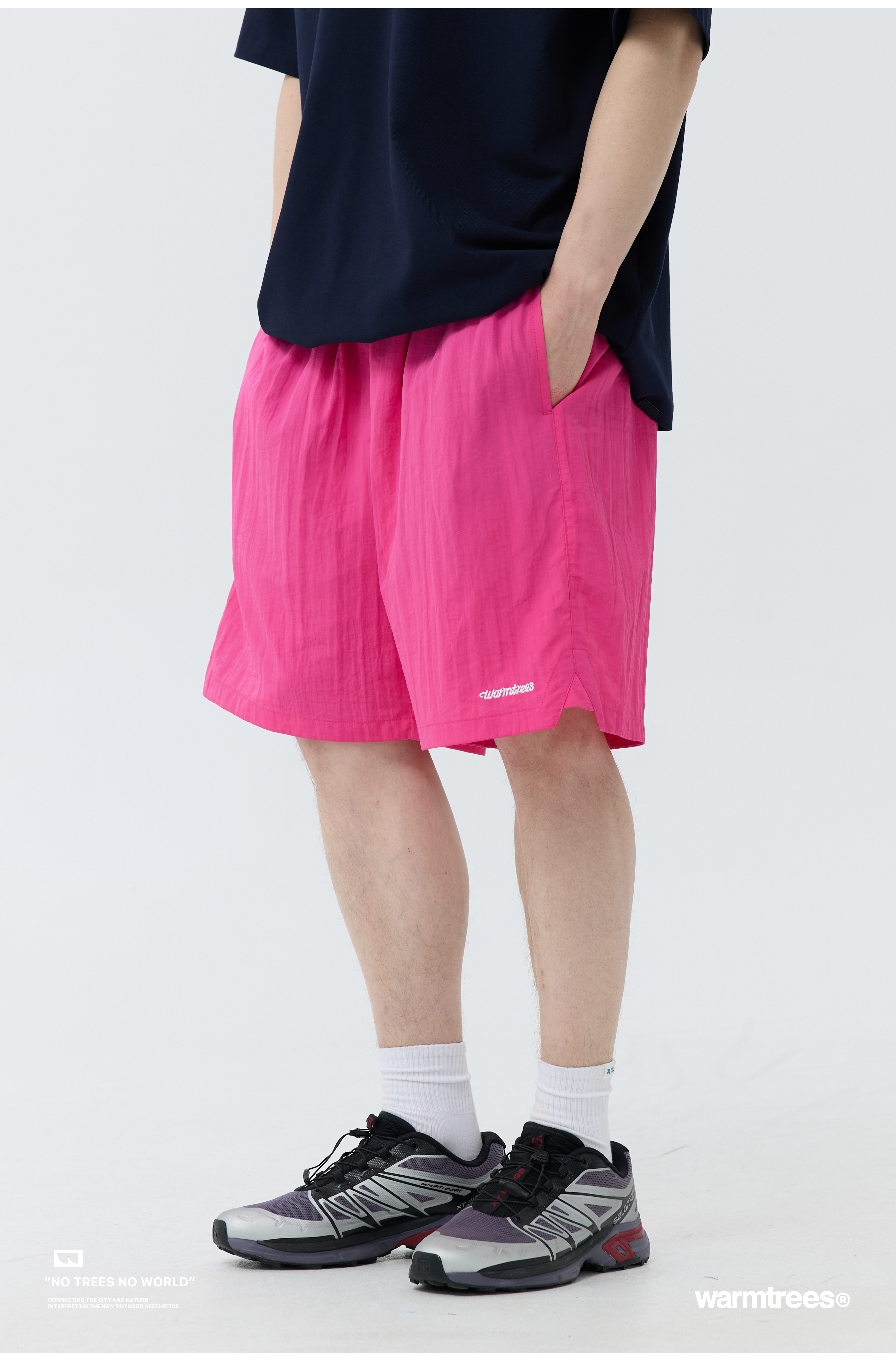 スポーツパンツ シンプル快適ハーフショート