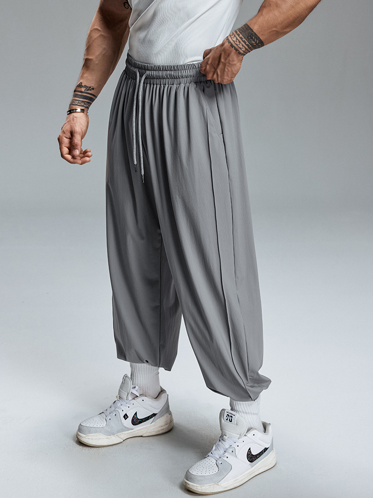 スポーツパンツ 上質シルエット ワイドロングパンツ