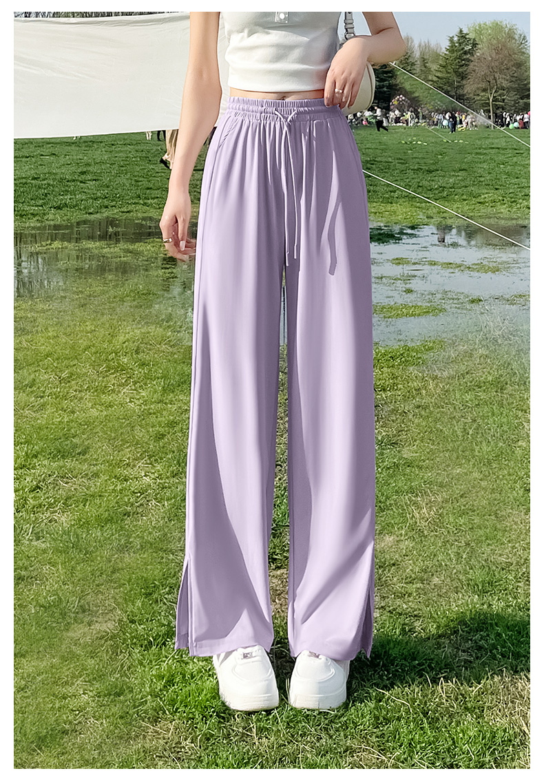 スポーツパンツ ゆったりドレープワイドスポーツパンツ