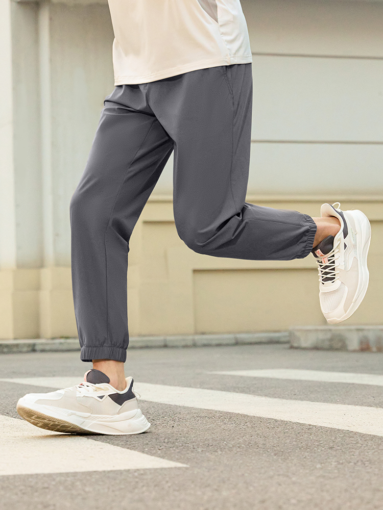 スポーツパンツ 裾絞りアクティブロングパンツ