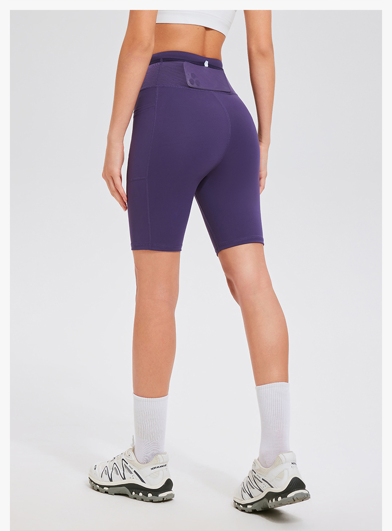 スポーツパンツ 多機能ポケット付きフィットショート