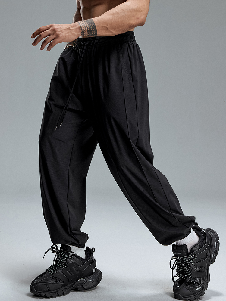 スポーツパンツ 上質シルエット ワイドロングパンツ