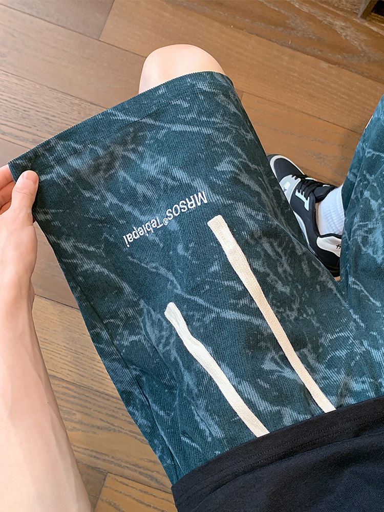 スポーツパンツ 大理石模様ゆったりショート