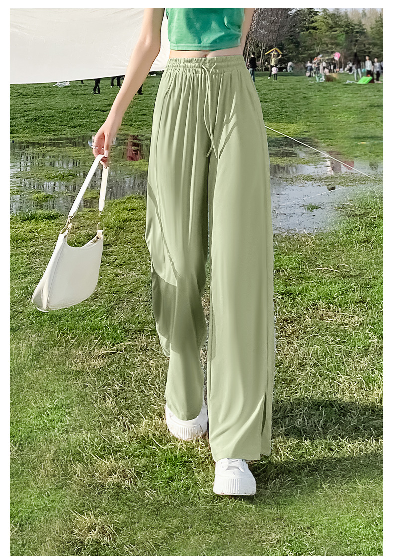 スポーツパンツ ゆったりドレープワイドスポーツパンツ