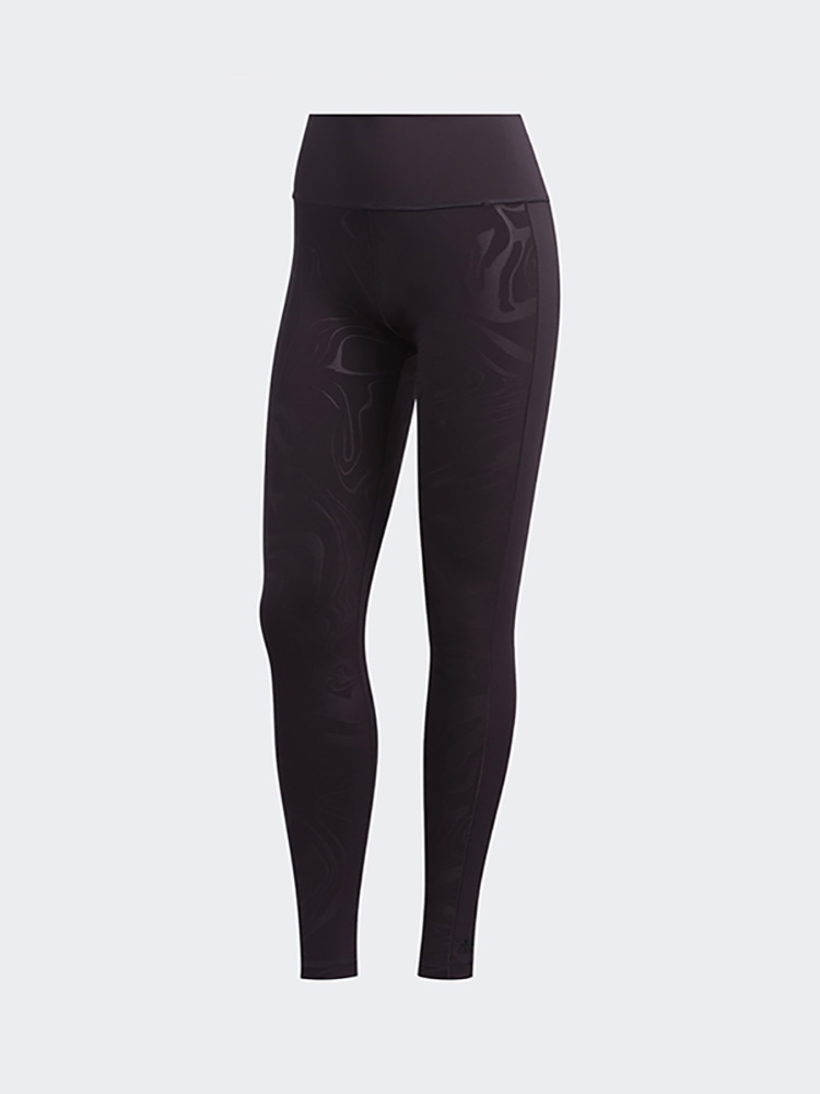スポーツパンツ 立体模様入りハイウエストロングパンツ