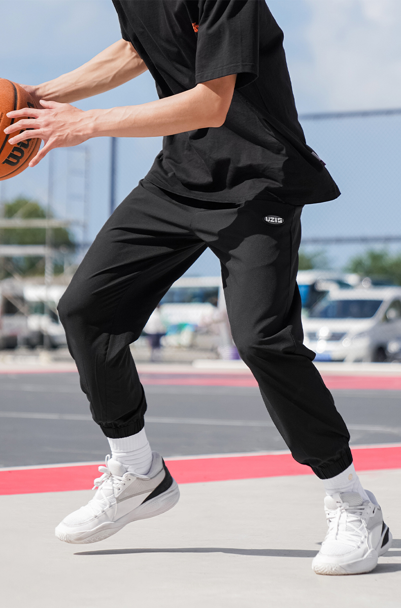 スポーツパンツ シンプル動きやすいストレッチロング
