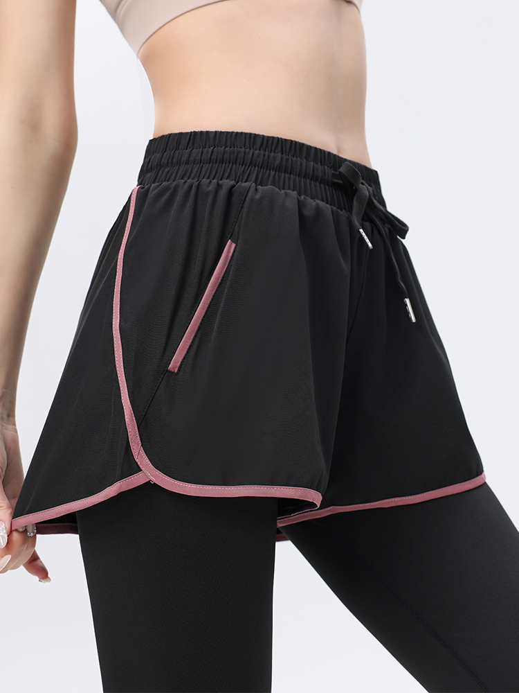 スポーツパンツ 二層式美脚ロングスポーツパンツ