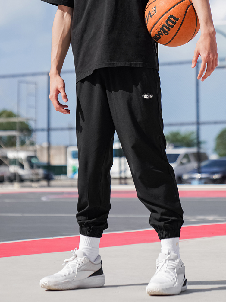 スポーツパンツ シンプル動きやすいストレッチロング