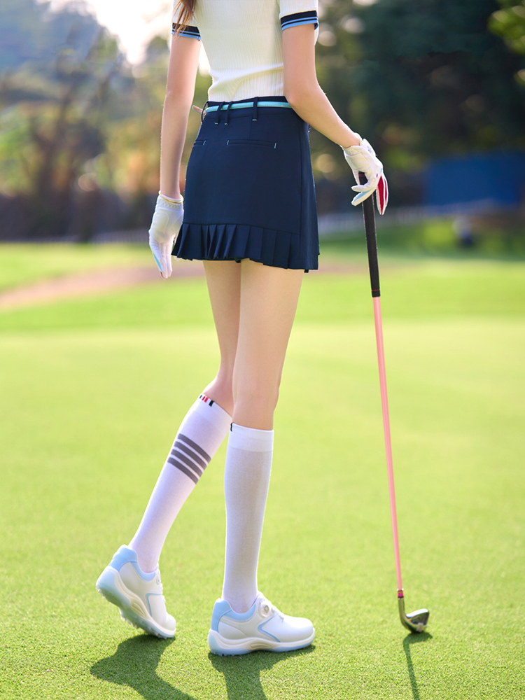 スポーツパンツ プリーツ裾ゴルフ用スポーツスカートパンツ
