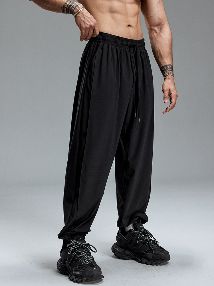 スポーツパンツ 上質シルエット ワイドロングパンツ