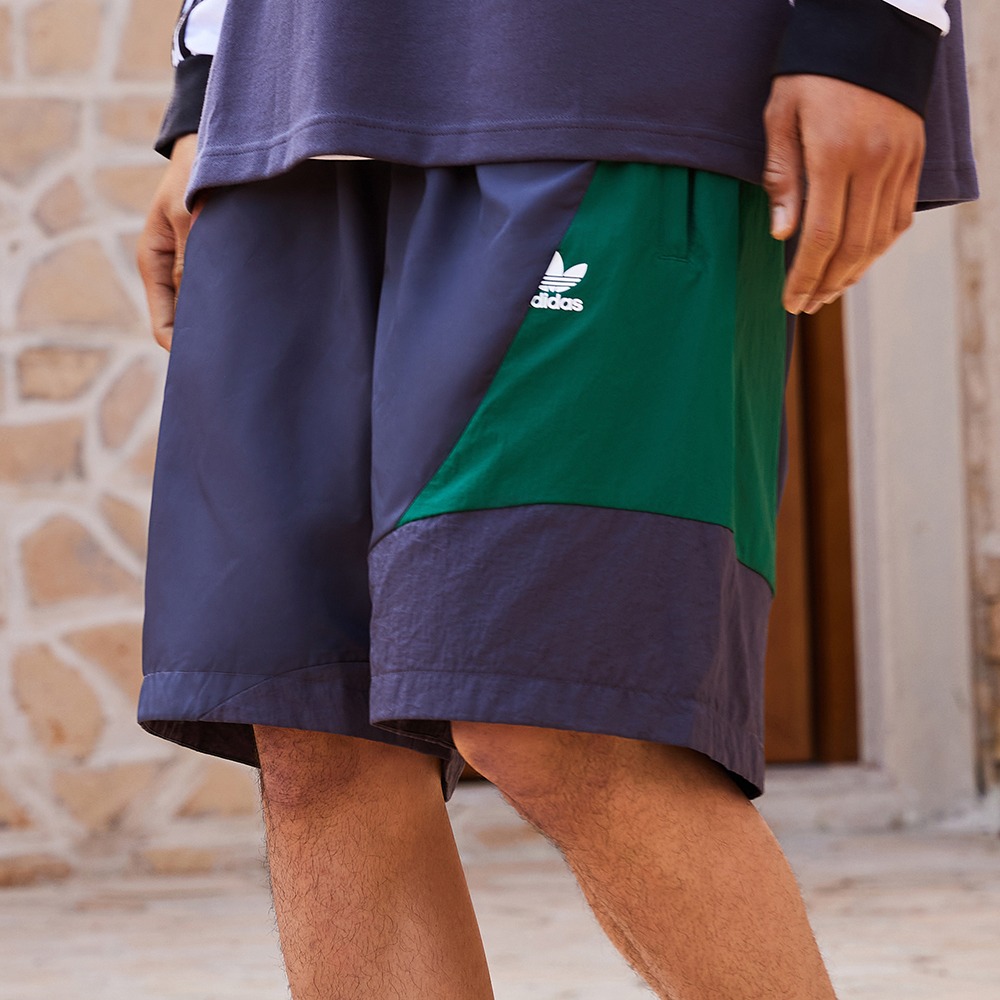 スポーツパンツ デザインブロック切替ショート