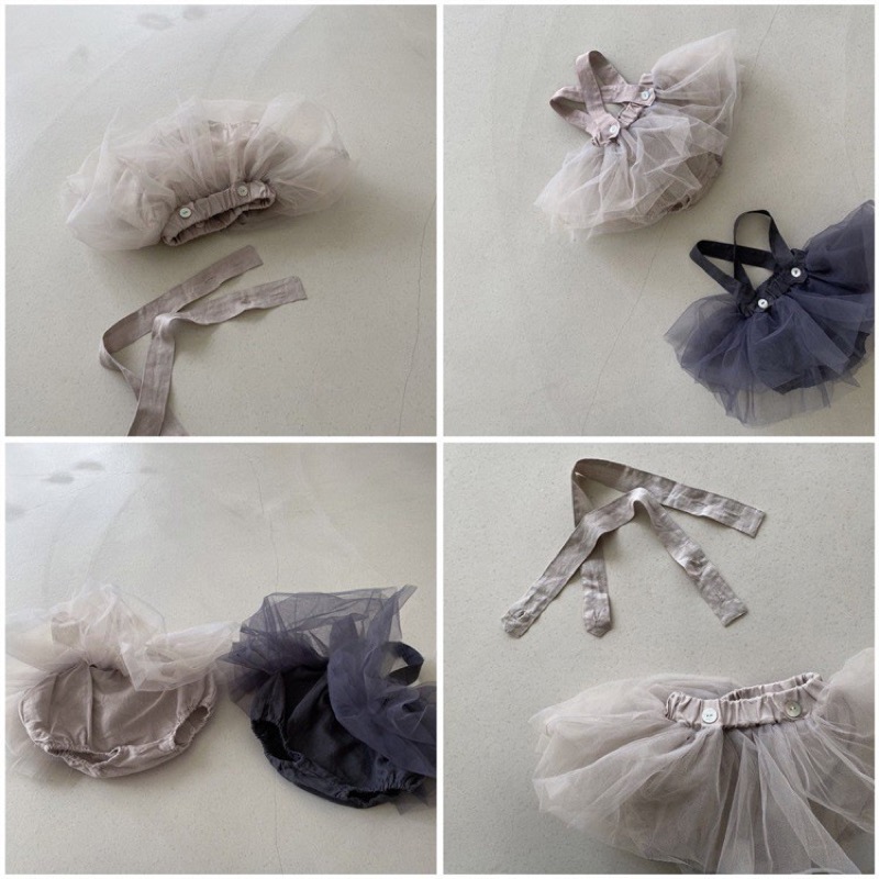 女の子用チュールレースベビードレス ジャンパースカート