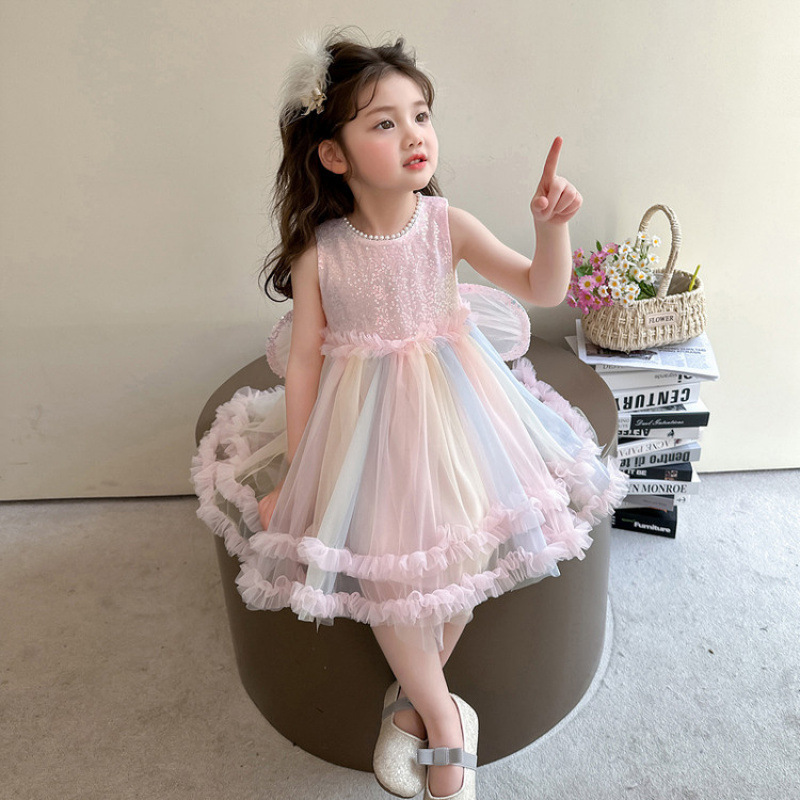 ベビードレス 結婚式 レースとチュールが織りなす、小さな妖精のようなベビードレス