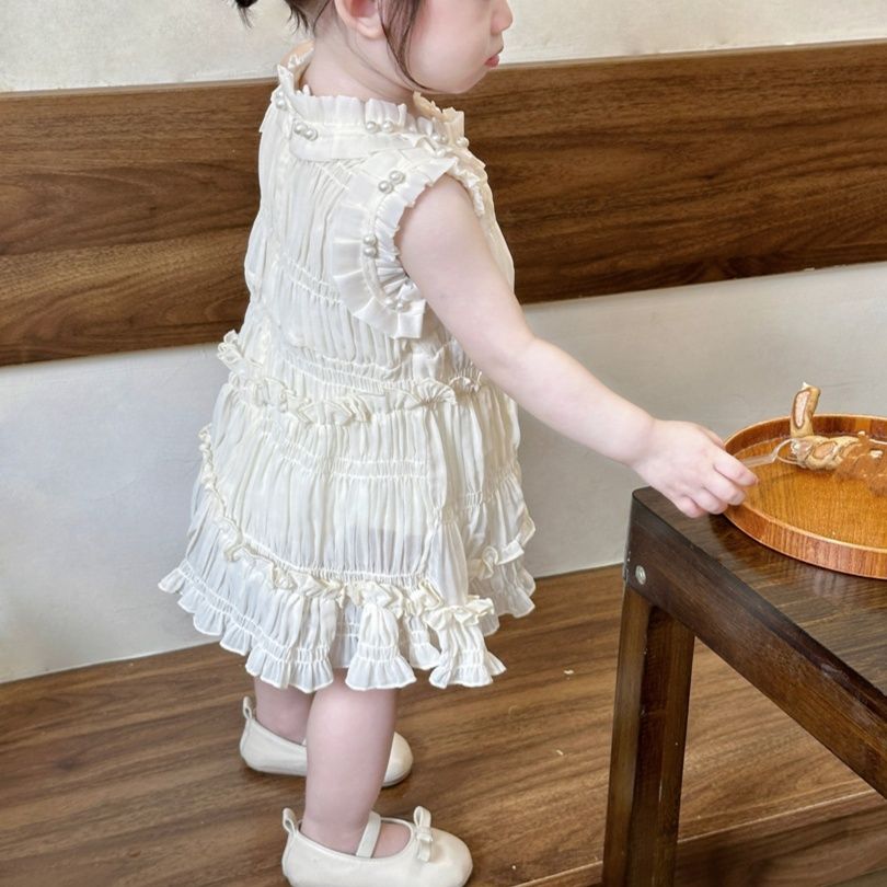 ベビードレス ふんわり ティアード バースデー ベビードレス バースデー 記念撮影 60~90cm