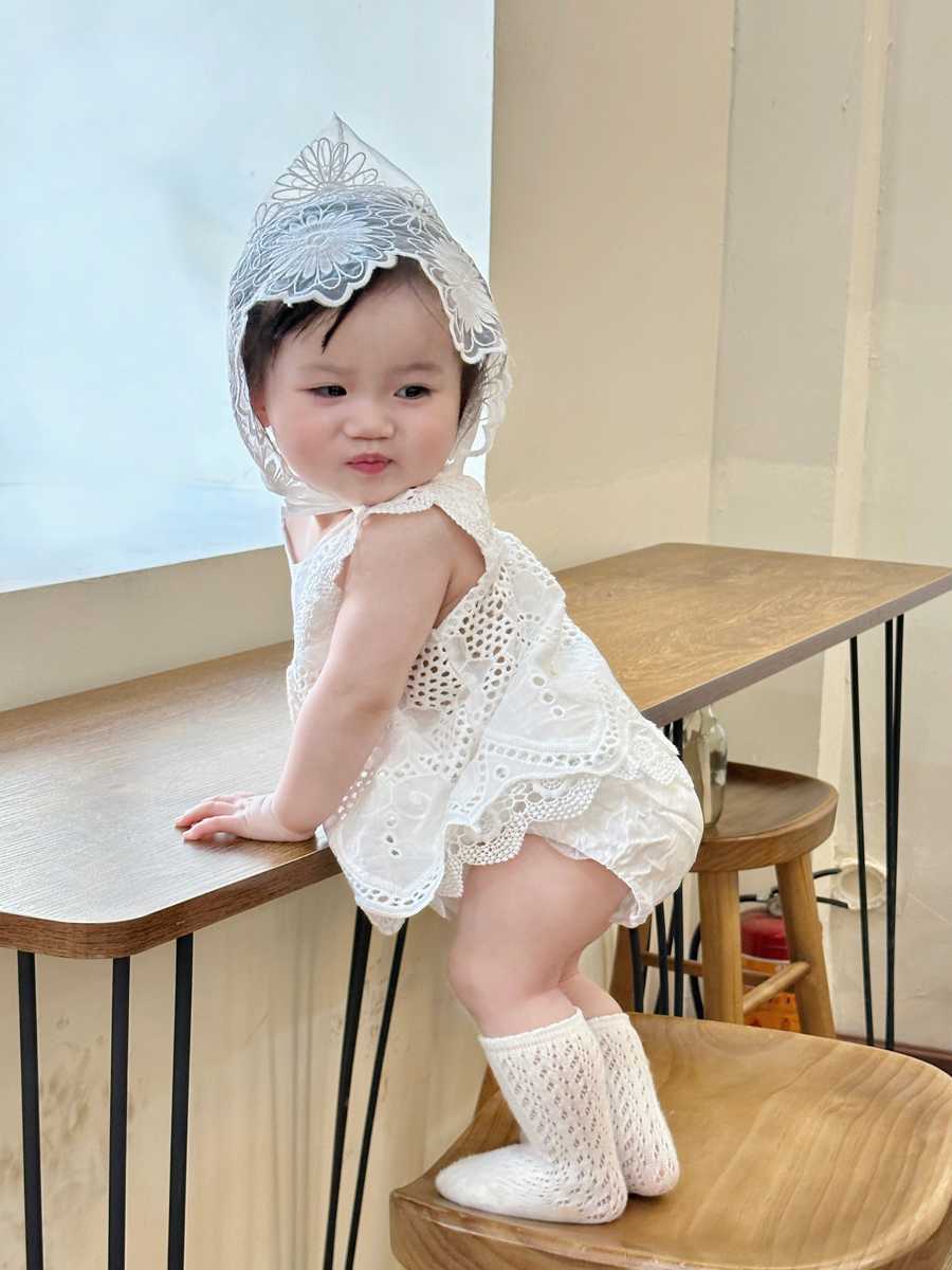 ベビードレス 66~100cm 繊細レース刺繍と清楚シルエットが魅力のお宮参り用ベビードレス お宮参り