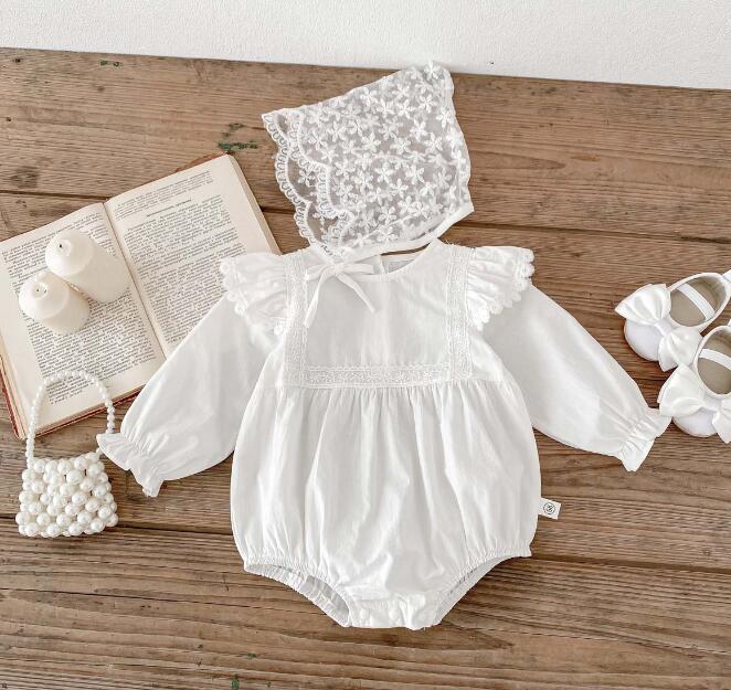 韓国風ベビードレス長袖ロンパース２点セット