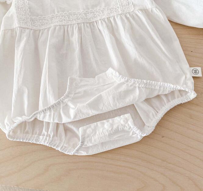 韓国風ベビードレス長袖ロンパース２点セット