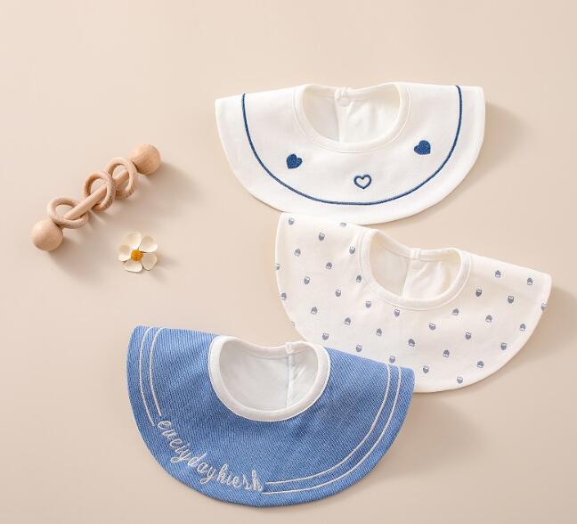 ベビードレス 柔らか通気性よだれかけ スタイ ベビー用お食事エプロン