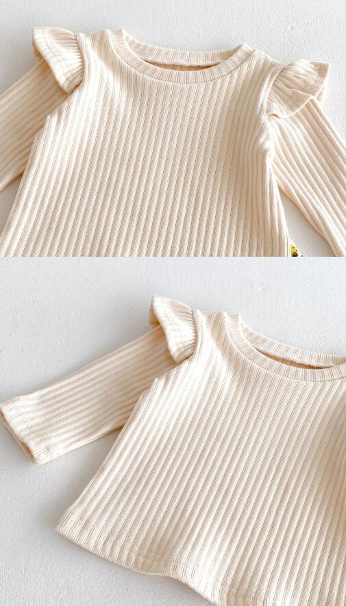 新作ベビードレス風ロンパース サロペット セット