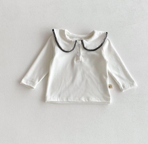 新作ベビードレス ドット柄ワンピース+襟付きインナーセット