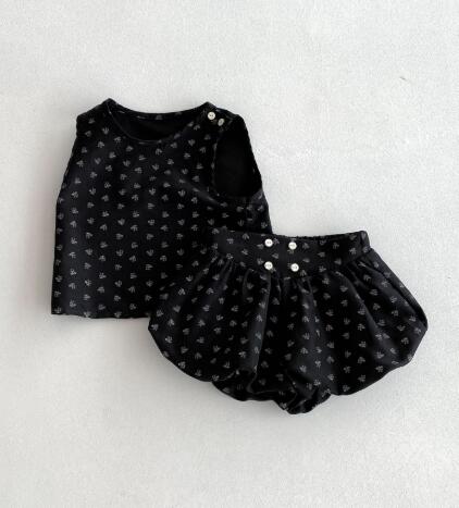 新作ベビードレス3点セット フリル襟ブラウス ジャンパースカート ブルマ 結婚式