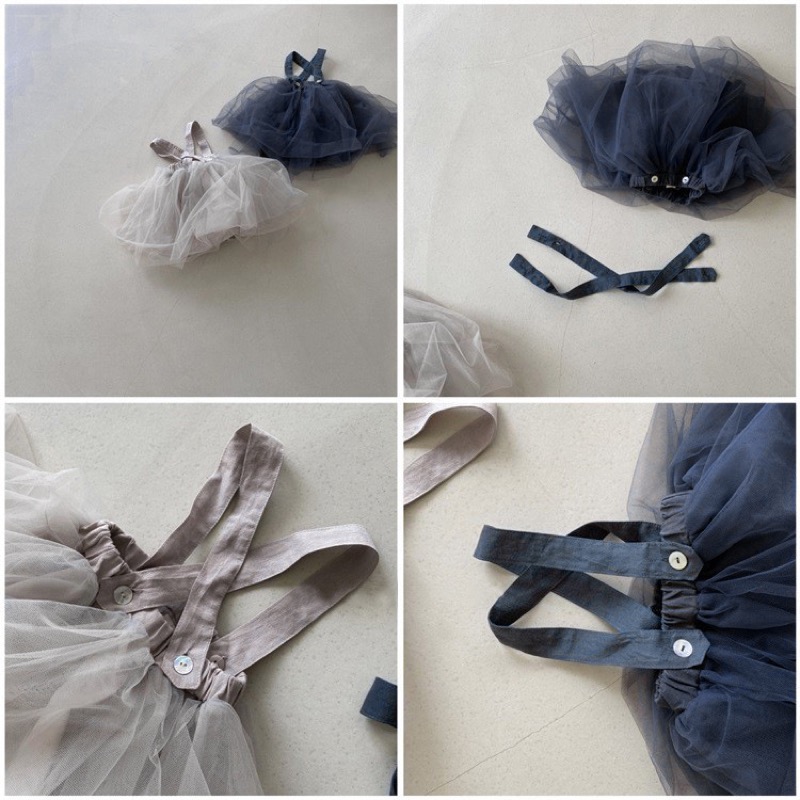 女の子用チュールレースベビードレス ジャンパースカート