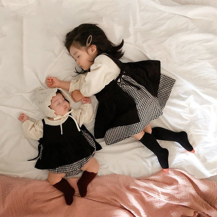 ベビードレス 姉妹コーデ レイヤード バースデー ベビードレス ハーフバースデー 60~110cm
