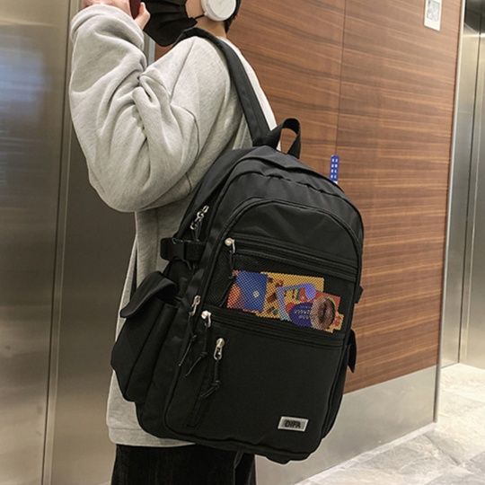 高校生 リュック メッシュポケット付き多機能リュック