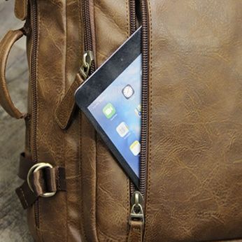 高校生 リュック レトロ風大容量スクエアリュック
