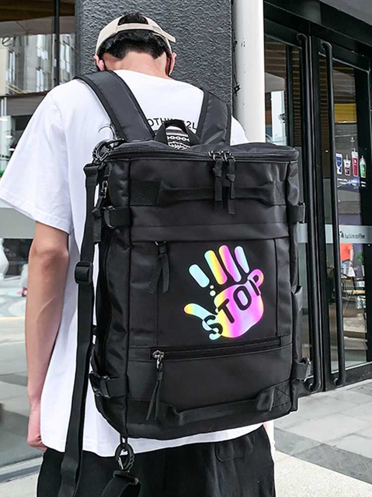 高校生 リュック 部活手形模様スクエアリュック