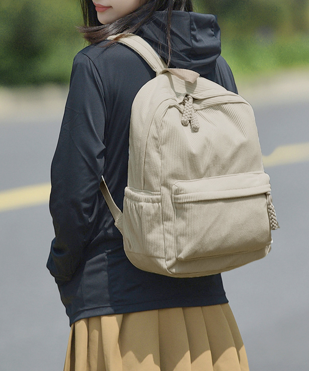 高校生 リュック 高校生向けコーデュロイリュック大容量男女兼用