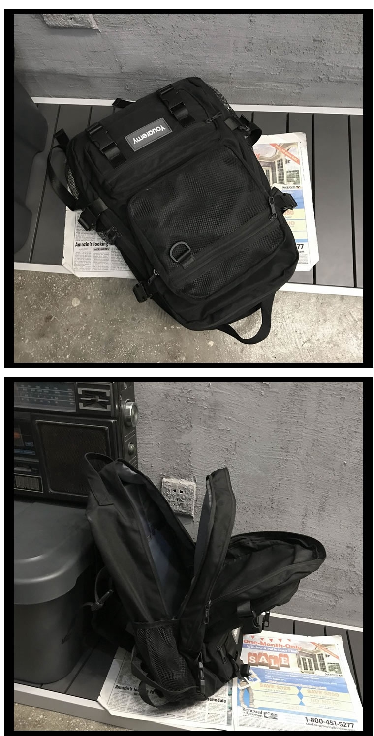 高校生 リュック メッシュポケット付き多機能通学リュック