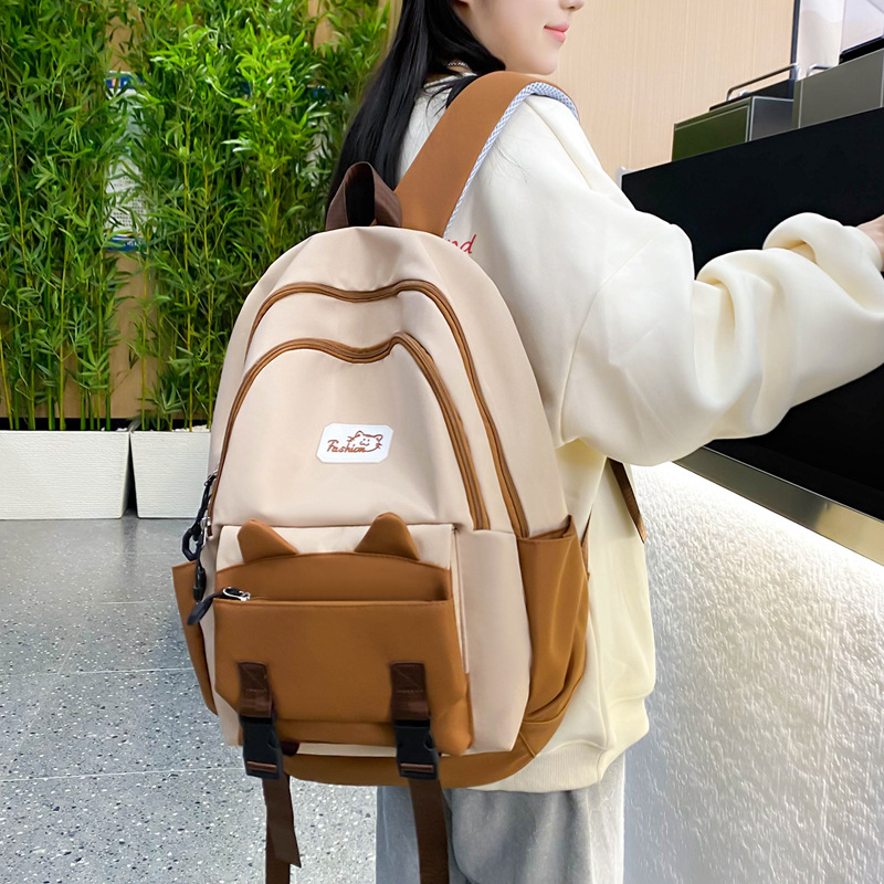 高校生 リュック 猫耳ウェーブ 学生旅行バッグ