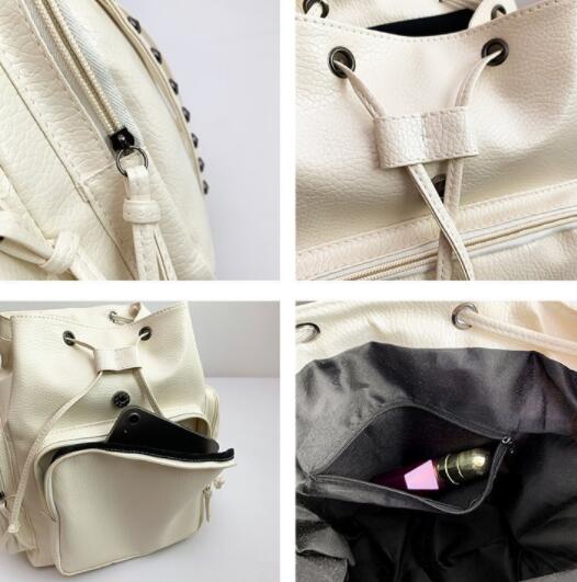 高校生 リュック 合成皮革十字架デザイン大容量リュック