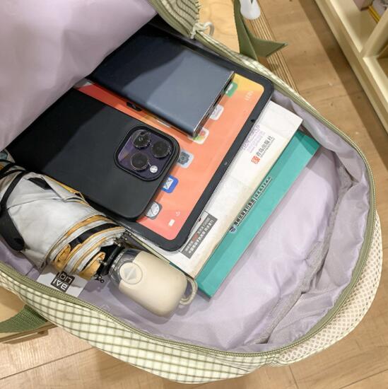 高校生 リュック 高校生向け大容量チェック柄リュック