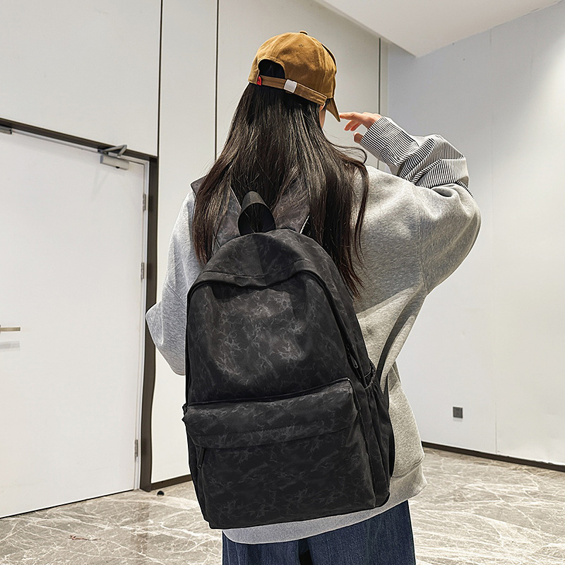 高校生 リュック 大理石模様の学生リュック
