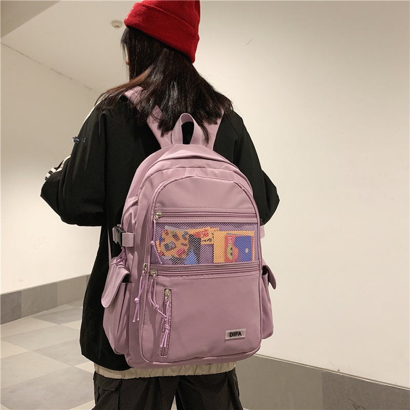 高校生 リュック メッシュポケット付き多機能リュック