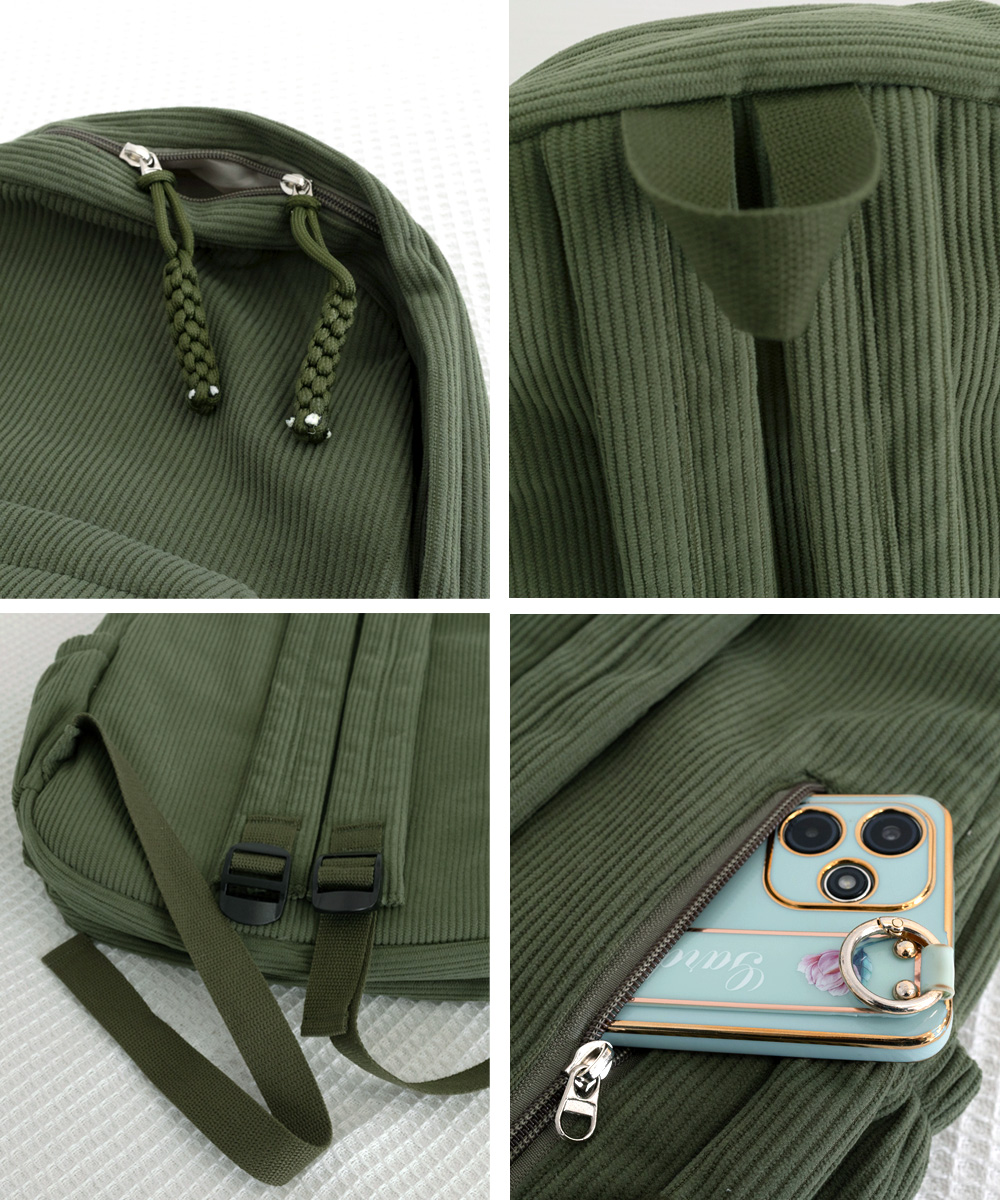 高校生 リュック 高校生向けコーデュロイリュック大容量男女兼用