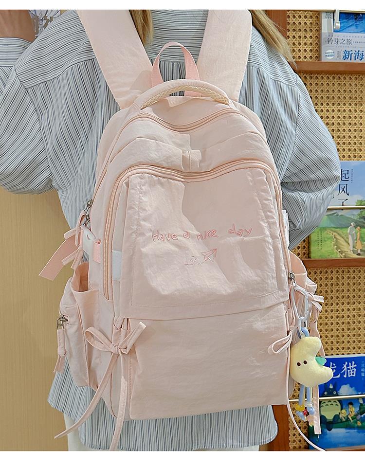 高校生 リュック 優しい刺繍メッセージ通学リュック