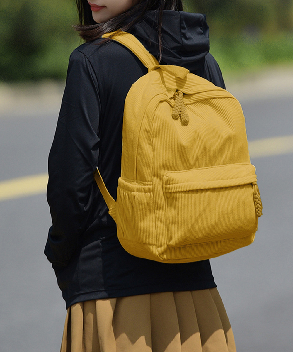 高校生 リュック 高校生向けコーデュロイリュック大容量男女兼用