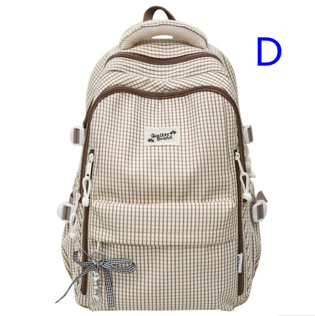 高校生 リュック 高校生向け大容量チェック柄リュック