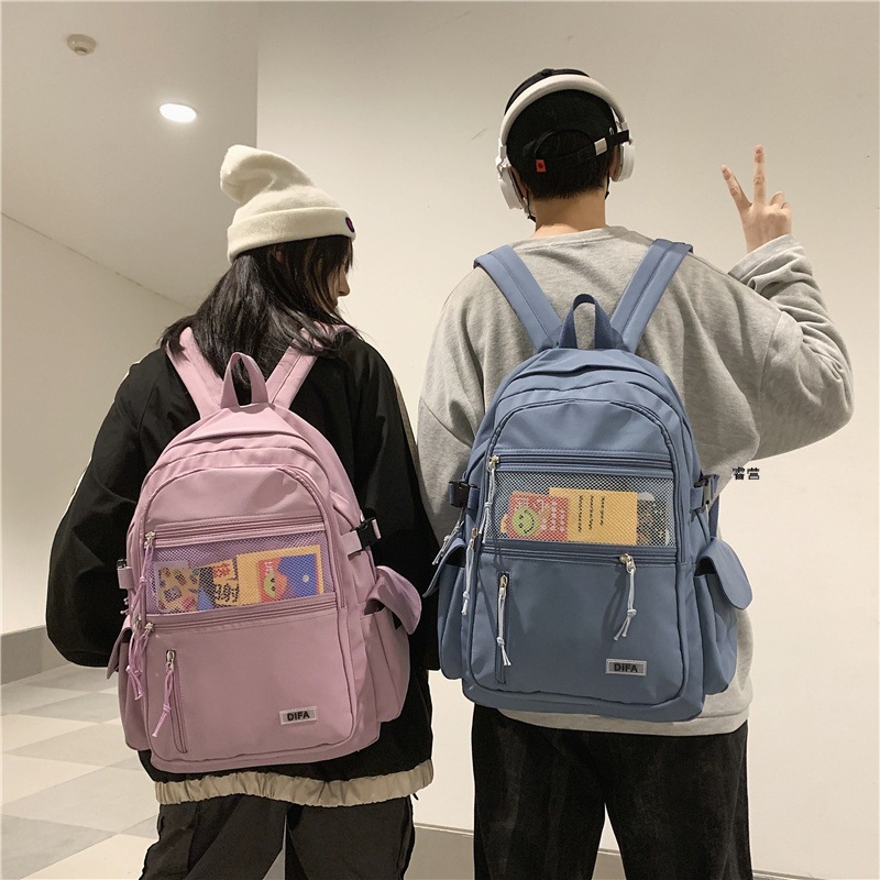高校生 リュック メッシュポケット付き多機能リュック
