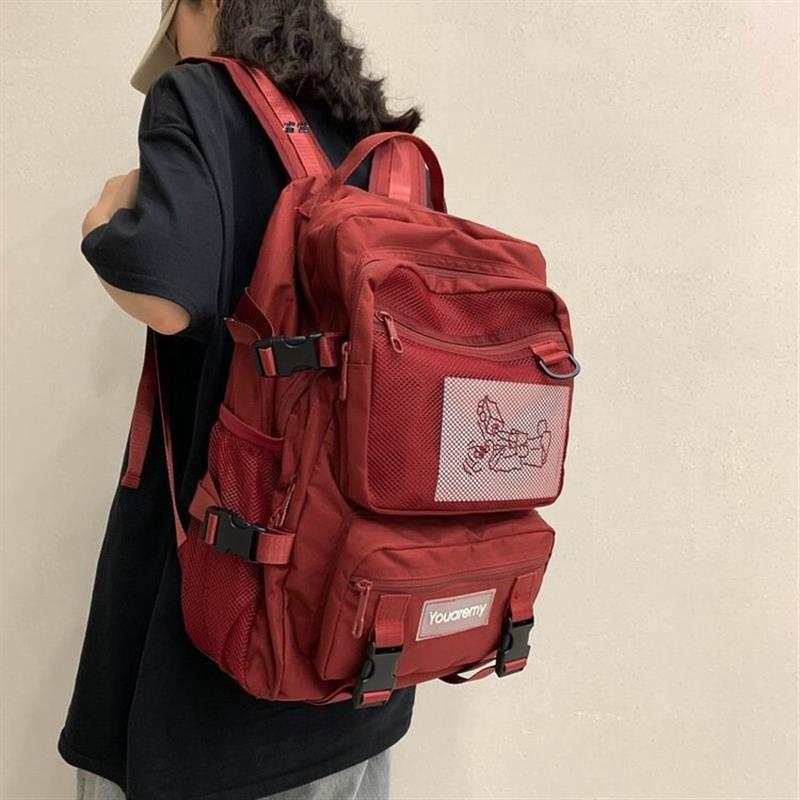 高校生 リュック メッシュポケット多機能リュック